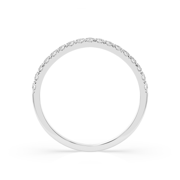 0,26 Karat Diamant Verlobungsring mit 17 Diamanten, Weißgold 585 / 14K, Gewicht ca. 1.1 g.