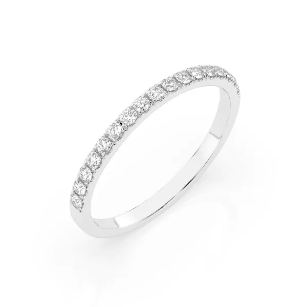 0,26 Karat Diamant Memoire Ring mit 17 Diamanten, Weißgold 585 / 14K, Weite 69 mm, Gewicht ca.