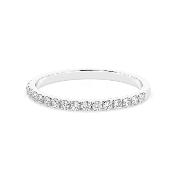 0,26 Karat Diamant Verlobungsring mit 17 Diamanten, Weißgold 585 / 14K, Weite 52 mm, Gewicht ca. 1.1 g.