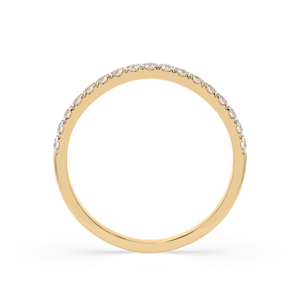 0,26 Karat Diamant Verlobungsring mit 17 Diamanten, Gelbgold 585 / 14K, Weite 52 mm, Gewicht ca. 1.1 g.