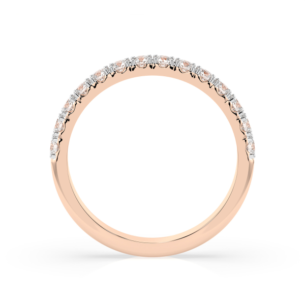 0,42 Karat Diamant Verlobungsring mit 14 Diamanten, Rotgold 585 / 14K, Weite 48 mm, Gewicht ca. 2.1 g.