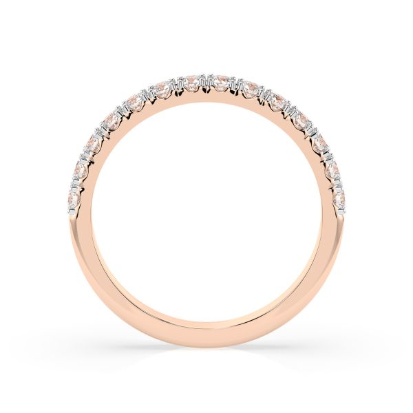 0,42 Karat Diamant Verlobungsring mit 14 Diamanten, Rotgold 585 / 14K, Weite 54 mm, Gewicht ca. 2.1 g.