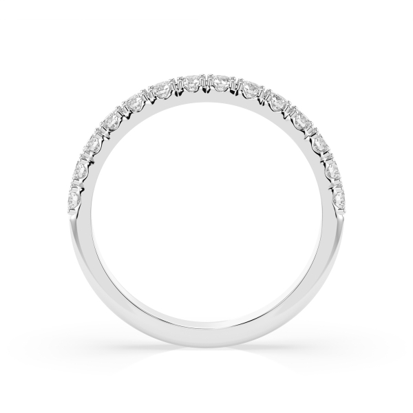 0,42 Karat Diamant Verlobungsring mit 14 Diamanten, Weißgold 585 / 14K, Weite 70 mm, Gewicht ca. 2.1 g.