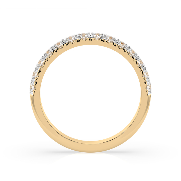 0,42 Karat Diamant Verlobungsring mit 14 Diamanten, Gelbgold 585 / 14K, Weite 58 mm, Gewicht ca. 2.1 g.