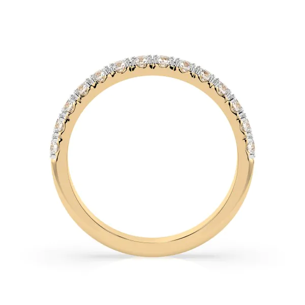 0,42 Karat Diamant Verlobungsring mit 14 Diamanten, Gelbgold 585 / 14K