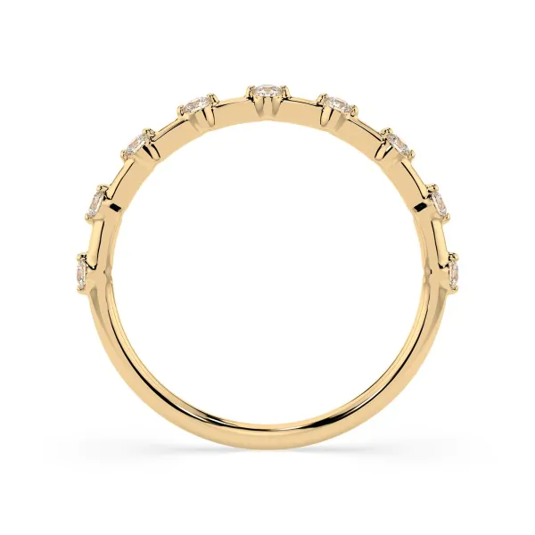 0,18 Karat Diamant Verlobungsring mit 9 Diamanten, Gelbgold 585 / 14K