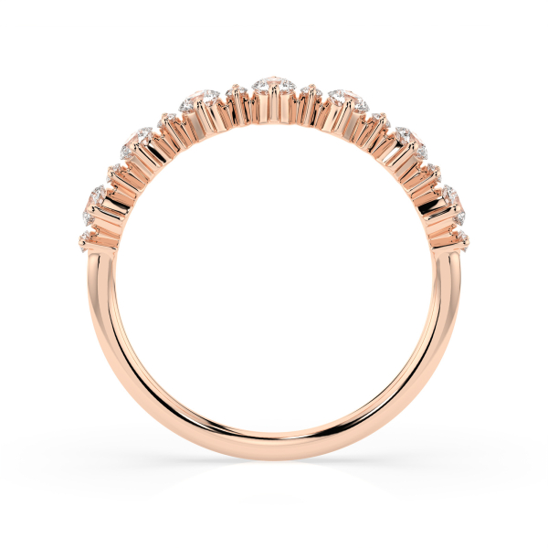 0,5 Karat Diamant Verlobungsring mit 15 Diamanten, Rotgold 585 / 14K, Weite 56 mm, Gewicht ca. 1.4 g.