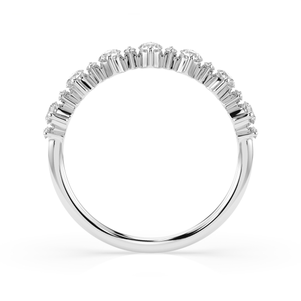 0,5 Karat Diamant Verlobungsring mit 15 Diamanten, Weißgold 585 / 14K, Weite 70 mm, Gewicht ca. 1.4 g.