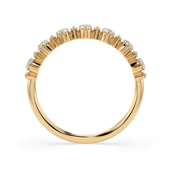 0,5 Karat Diamant Verlobungsring mit 15 Diamanten, Gelbgold 585 / 14K