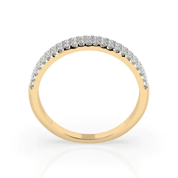 0,18 Karat Diamant Verlobungsring mit 46 Diamanten, Gelbgold 585 / 14K