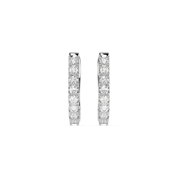 0,32 Karat Diamant Creolen, Weißgold 585 / 14 Karat