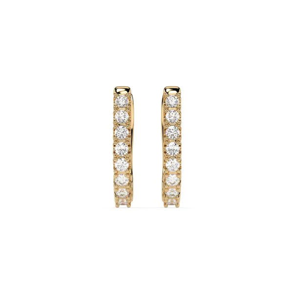 0,32 Karat Diamant Creolen, Gelbgold 585 / 14 Karat