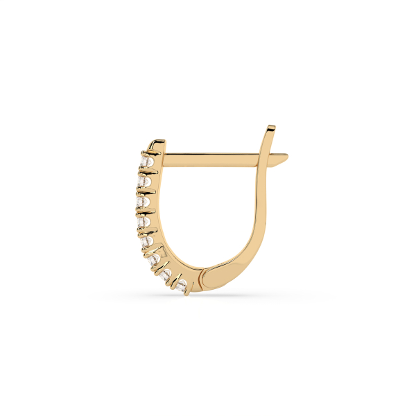 0,32 Karat Diamant Creolen, Gelbgold 585 / 14 Karat, Gewicht ca. 1.7 g.