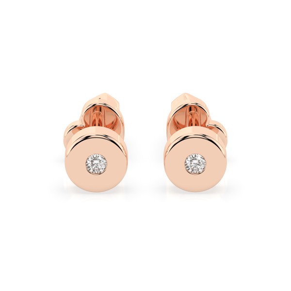 0,04 Karat Diamantohrstecker, Rotgold 585 / 14K