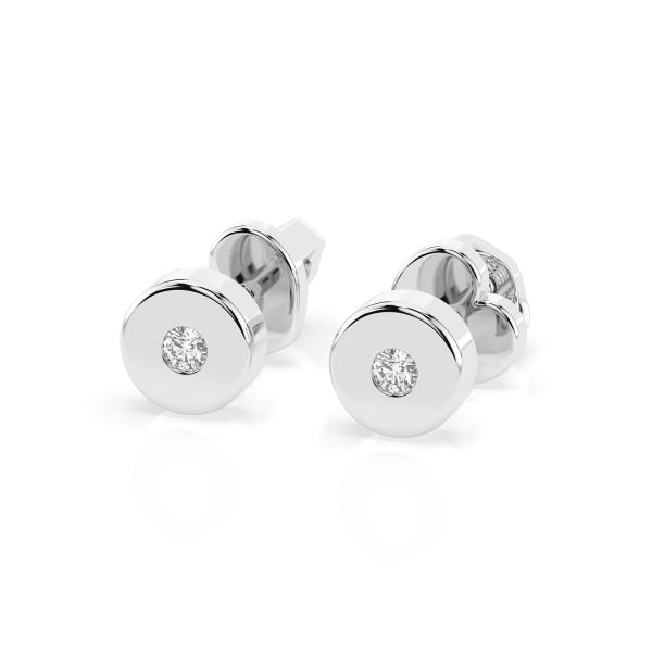 0,04 Karat Diamantohrstecker, Weißgold 585 / 14K