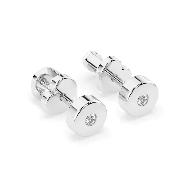 0,04 Karat Diamant Ohrstecker, Weißgold 585 / 14K