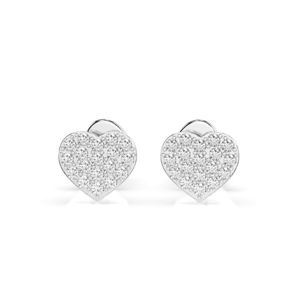 0,18 Karat Diamantohrstecker mit 36 echten Diamanten, Weißgold 585 / 14K