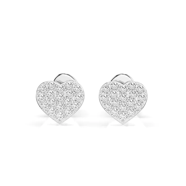 0,18 Karat Diamant Ohrstecker mit 36 echten Diamanten, Weißgold 585 / 14K