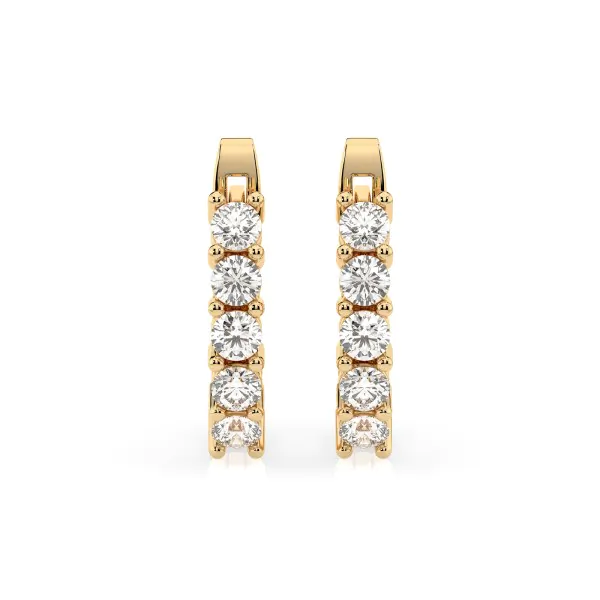 0,6 Karat Diamant Creolen, Gelbgold 585 / 14 Karat