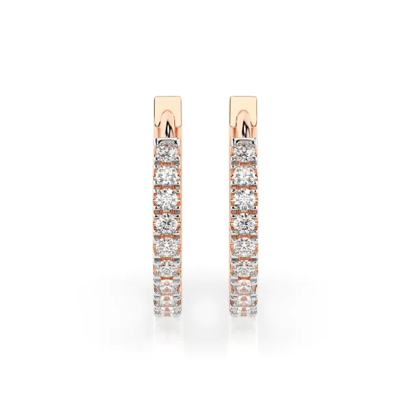 0,22 Karat Diamant Creolen, Rotgold 585 / 14 Karat