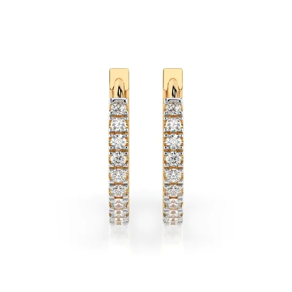 0,22 Karat Diamant Creolen, Gelbgold 585 / 14 Karat