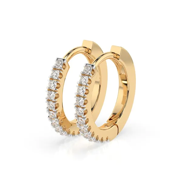 0,22 Karat Diamant Creolen, Gelbgold 585 / 14 Karat