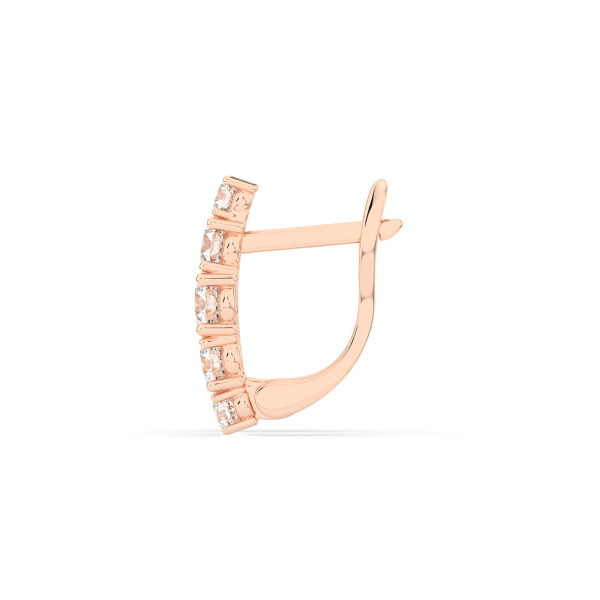 0,85 Karat Diamant Creolen, Rotgold 585 / 14 Karat
