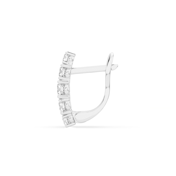 0,85 Karat Diamant Creolen, Weißgold 585 / 14 Karat