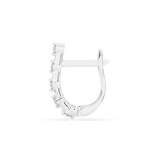 0,2 Karat Diamant Creolen, Weißgold 585 / 14 Karat, Gewicht ca. 1.6 g.