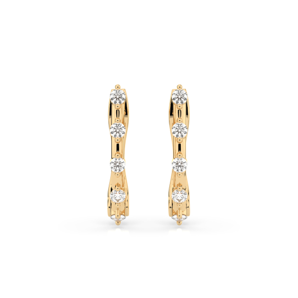 0,2 Karat Diamant Creolen, Gelbgold 585 / 14 Karat