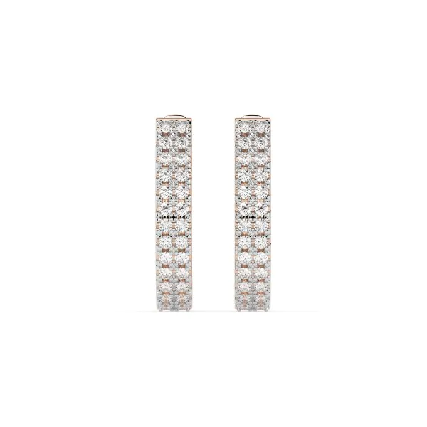 0,22 Karat Diamant Creolen, Rotgold 585 / 14 Karat