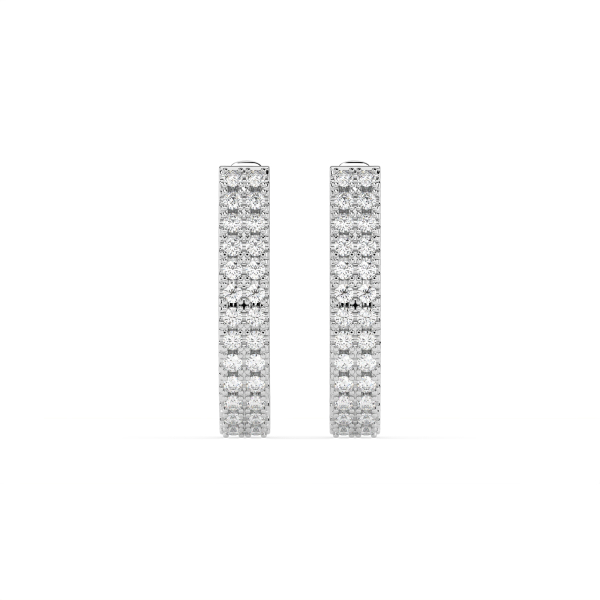 0,22 Karat Diamant Creolen, Weißgold 585 / 14 Karat