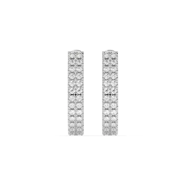 0,22 Karat Diamant Creolen, Weißgold 585 / 14 Karat