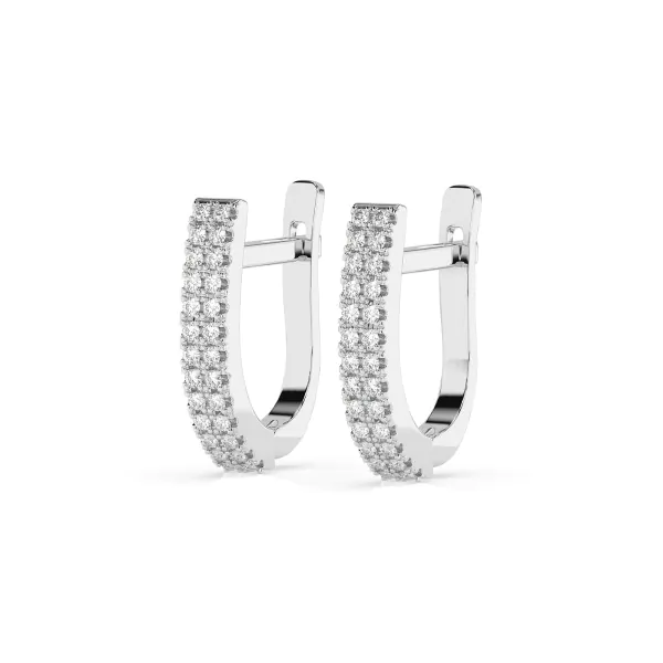 0,22 Karat Diamant Creolen, Weißgold 585 / 14 Karat