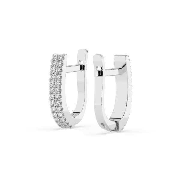 0,22 Karat Diamant Creolen, Weißgold 585 / 14 Karat