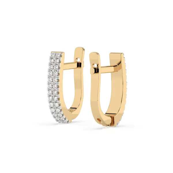 0,22 Karat Diamant Creolen, Gelbgold 585 / 14 Karat