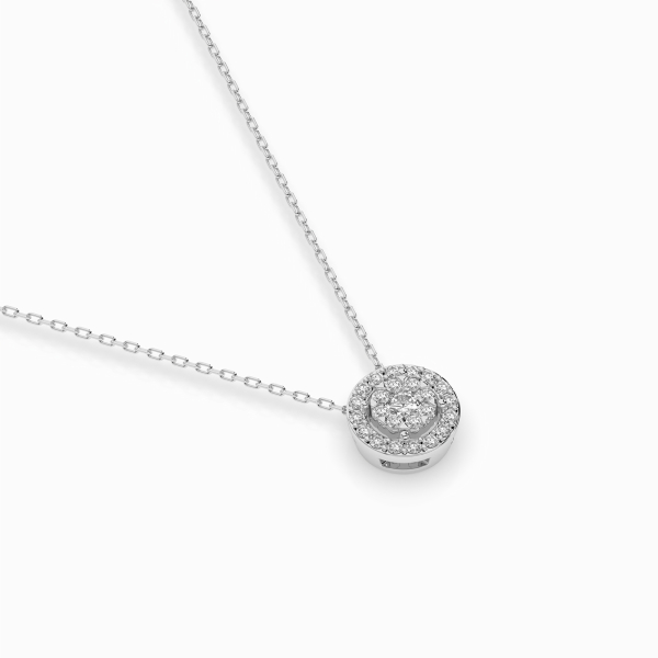 Diamantanhänger in 0,11 Karat, Weißgold 585 / 14 Karat, mit einer 585ger Goldkette in 42 cm lang, Gewicht ca. 1,3 g.