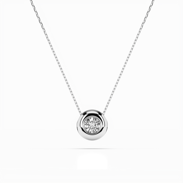 Diamantanhänger in 0,15 Karat, Weißgold 585 / 14 Karat, mit einer 585ger Goldkette in 40 cm lang, Gewicht ca. 2,2 g.