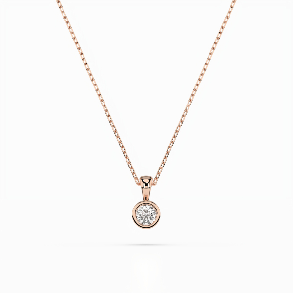 Diamantanhänger in 0,1 Karat, Rotgold 585 / 14 Karat, mit einer 585ger Goldkette, Gewicht ca. 1,6 g.