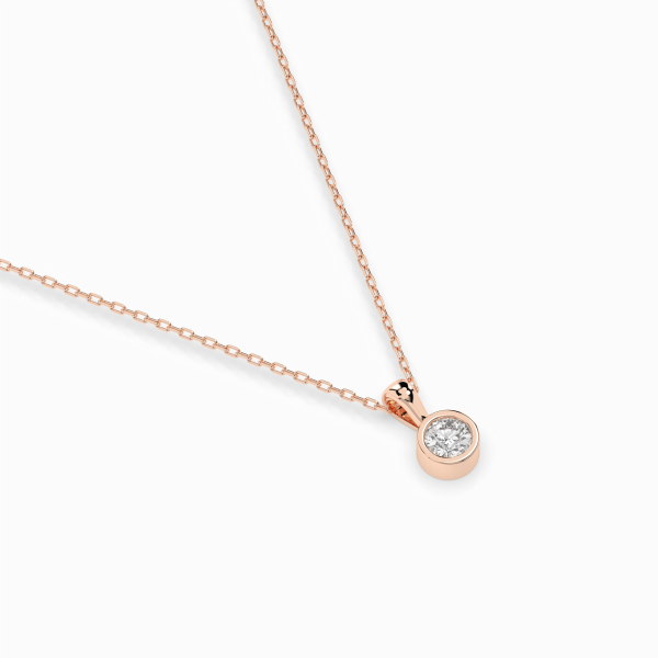 Diamantanhänger in 0,1 Karat, Rotgold 585 / 14 Karat, mit einer 585ger Goldkette, Gewicht ca. 1,6 g.