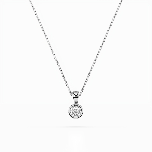 Diamantanhänger in 0,1 Karat, Weißgold 585 / 14 Karat, mit einer 585ger Goldkette in 42 cm lang, Gewicht ca. 1,6 g.