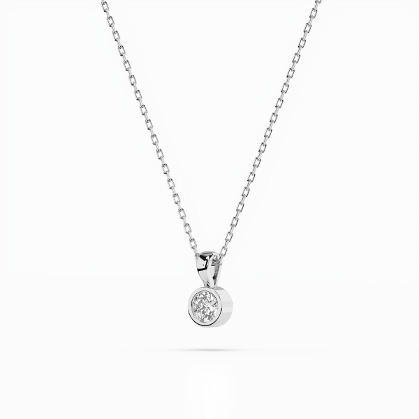 Diamantanhänger in 0,1 Karat, Weißgold 585 / 14 Karat, mit einer 585ger Goldkette in 42 cm lang, Gewicht ca. 1,6 g.