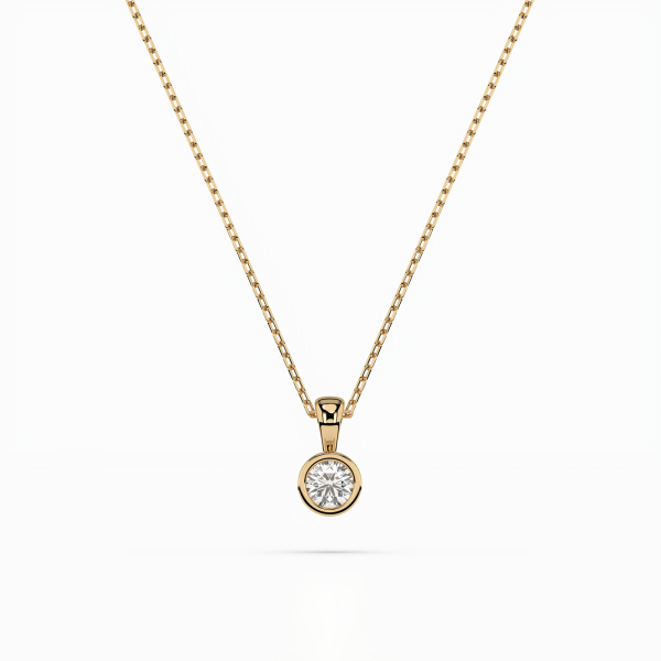 Diamantanhänger in 0,1 Karat, Gelbgold 585 / 14 Karat, mit einer 585ger Goldkette in 42 cm lang, Gewicht ca. 1,6 g.