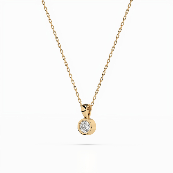 Diamantanhänger in 0,1 Karat, Gelbgold 585 / 14 Karat, mit einer 585ger Goldkette in 42 cm lang, Gewicht ca. 1,6 g.