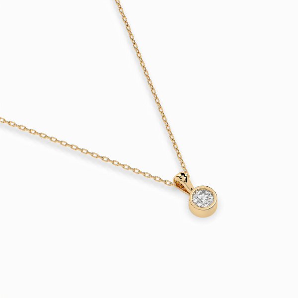 Diamantanhänger in 0,1 Karat, Gelbgold 585 / 14 Karat, mit einer 585ger Goldkette in 42 cm lang, Gewicht ca. 1,6 g.