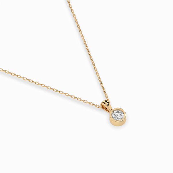 Diamantanhänger in 0,1 Karat, Gelbgold 585 / 14 Karat, mit einer 585ger Goldkette, Gewicht ca. 1,6 g.