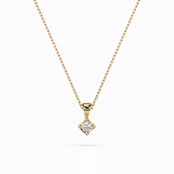 Diamantanhänger in 0,08 Karat, Gelbgold 585 / 14 Karat, mit einer 585ger Goldkette, Gewicht ca. 1,5 g.
