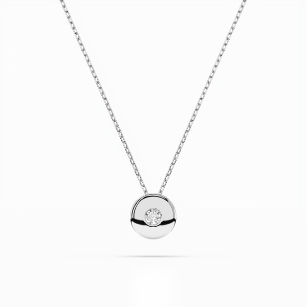 Diamantanhänger in 0,04 Karat, Weißgold 585 / 14 Karat, mit einer 585ger Goldkette in 40 cm lang, Gewicht ca. 1,8 g.