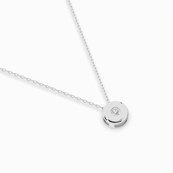 Diamantanhänger in 0,04 Karat, Weißgold 585 / 14 Karat, mit einer 585ger Goldkette in 40 cm lang, Gewicht ca. 1,8 g.
