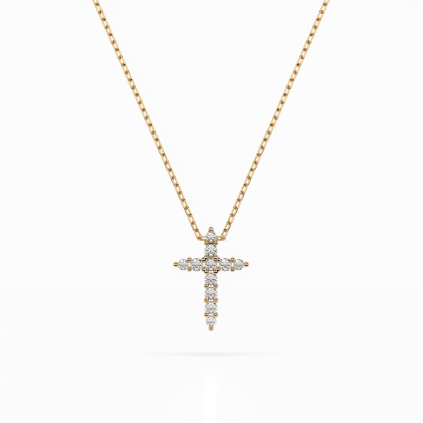 Diamantanhänger in 0,09 Karat, Gelbgold 585 / 14 Karat, mit einer 585ger Goldkette in 40 cm lang, Gewicht ca. 1,4 g.